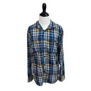 Lucky Brand Women's M Medium Button Down Shirt Flannel California Fit Plaid
